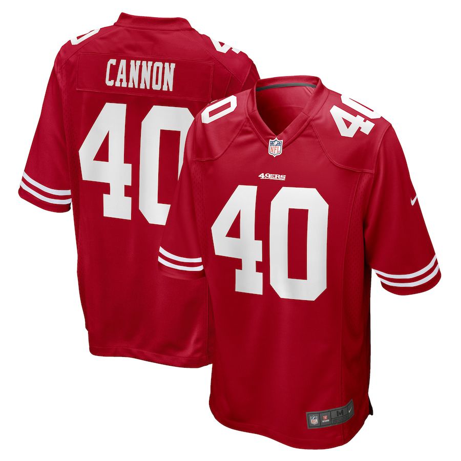 Men San Francisco 49ers #40 Trenton Cannon Nike Scarlet Game NFL Jersey->customized nfl jersey->Custom Jersey